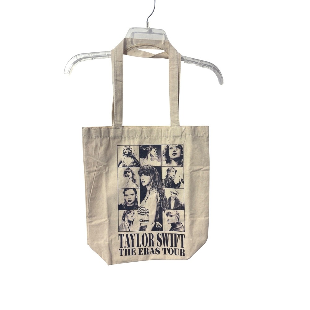 Taylor Swift The Eras Tour Official Concert Merchandise Canvas Tote Bag Cream